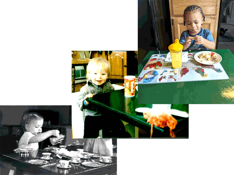 Green Table Collage